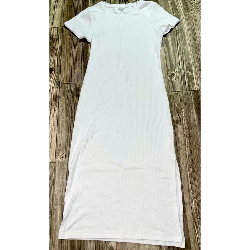 Cotton On White Fitted Midi Dress
